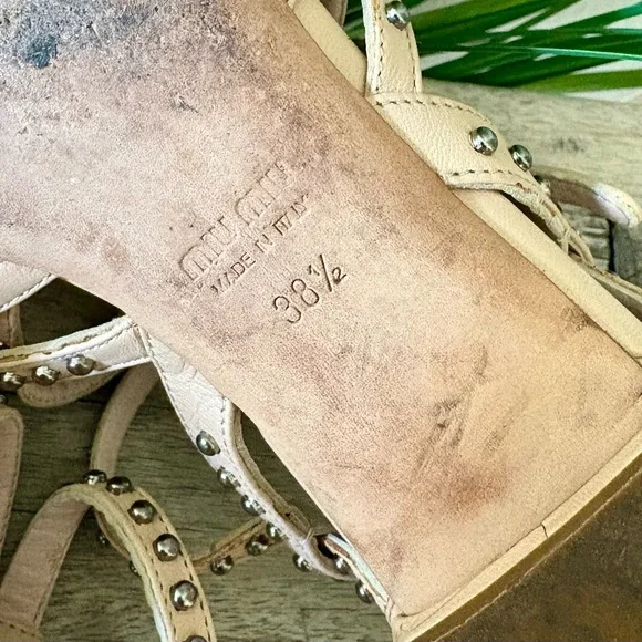 Miu Miu Studded Sandals - Picture 9 of 10